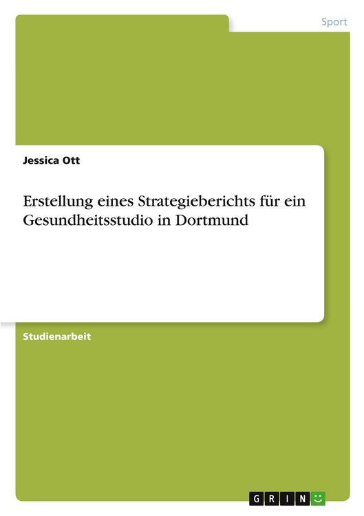 Produktbild: Erstellung eines Strategieberichts f&uuml;r ein Gesundheitsstudio in Dortmund