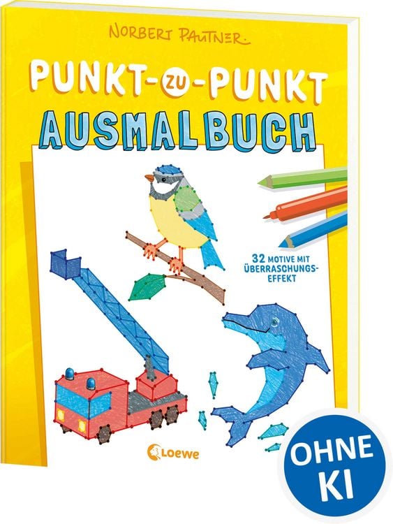 Produktbild: Punkt-zu-Punkt-Ausmalbuch (gelb)