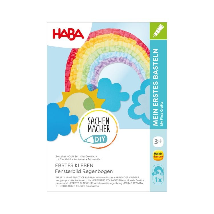 Produktbild: HABA 2013239 - SachenMacher DIY: Erstes Kleben Fensterbilder Regenbogen, Erstes Basteln