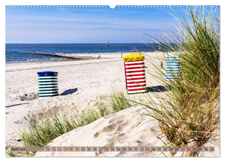 Produktbild: BORKUM Trauminsel in der Nordsee (hochwertiger Premium Wandkalender 2026 DIN A2 quer), Kunstdruck in Hochglanz