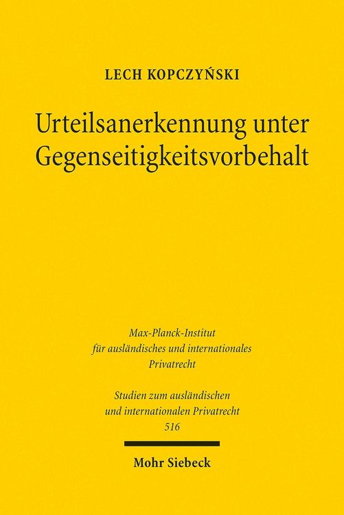 Produktbild: Urteilsanerkennung unter Gegenseitigkeitsvorbehalt