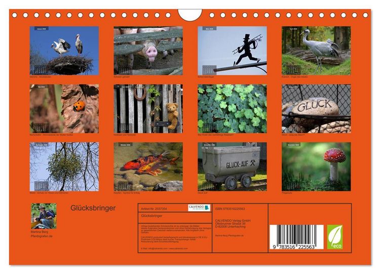 Produktbild: Gl&uuml;cksbringer (Wandkalender 2026 DIN A4 quer), CALVENDO Monatskalender
