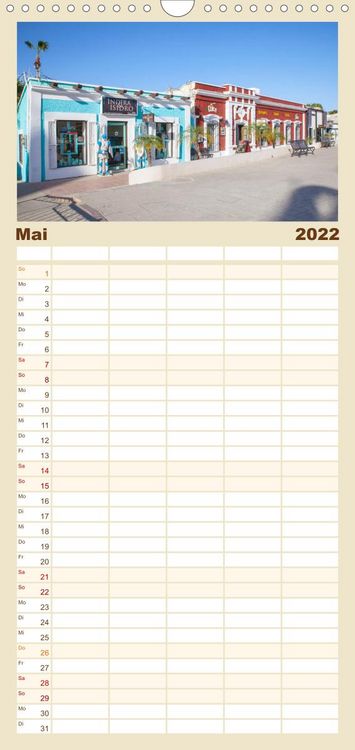 Produktbild: Augenblicke in Baja California Sur - Familienplaner hoch (Wandkalender 2022 , 21 cm x 45 cm, hoch)