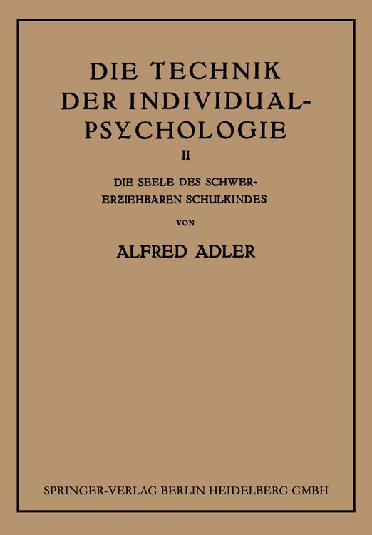 Produktbild: Die Technik der Individual-Psychologie