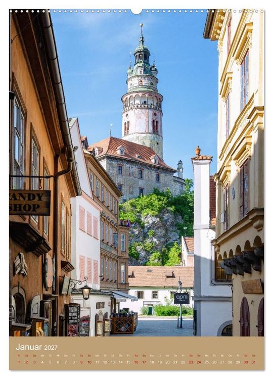 Produktbild: Zeitloses Cesky Krumlov. Zwischen Moldauschleifen und Schlosskulisse (Wandkalender 2027 DIN A2 hoch), CALVENDO Monatskalender