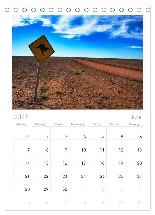 Produktbild: Tischplaner 2027 - Roadtrip durchs Outback - Australiens wilde Seele (A5 Tischkalender zum Aufstellen) CALVENDO