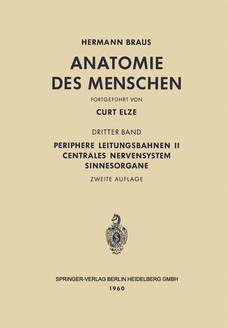 Produktbild: Periphere Leitungsbahnen II Centrales Nervensystem Sinnesorgane