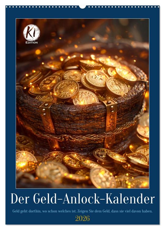 Produktbild: Der Geld-Anlock-Kalender (Wandkalender 2026 DIN A2 hoch), CALVENDO Monatskalender