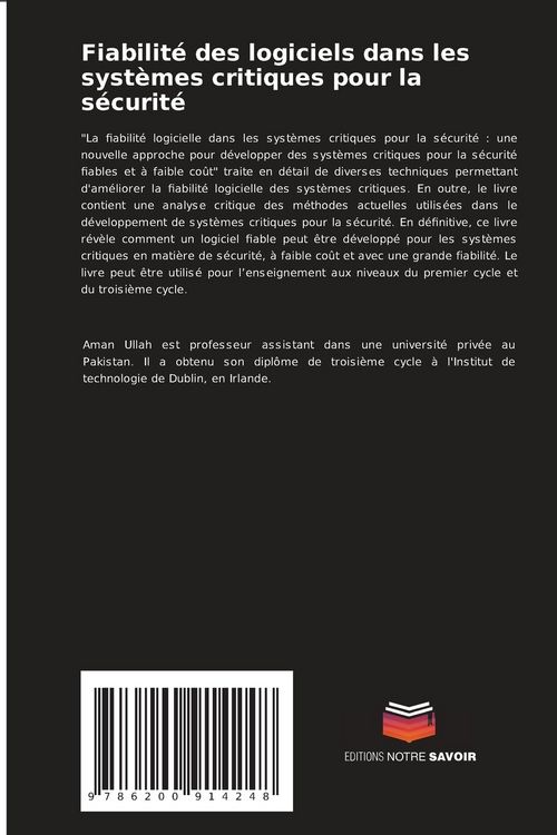 Produktbild: Fiabilit&eacute; des logiciels dans les syst&egrave;mes critiques pour la s&eacute;curit&eacute;