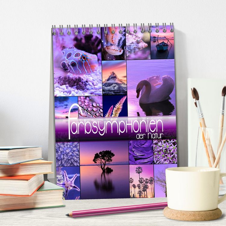 Produktbild: Farbsymphonien der Natur (Tischkalender 2026 DIN A5 hoch), CALVENDO Monatskalender