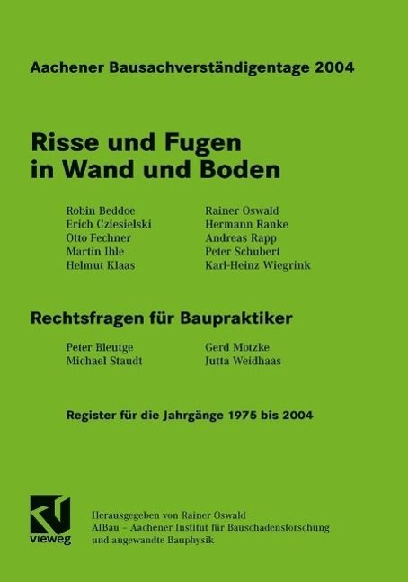 Produktbild: Aachener Bausachverst&auml;ndigentage 2004