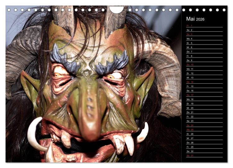 Produktbild: Krampus Kalender 2026 (Wandkalender 2026 DIN A4 quer), CALVENDO Monatskalender