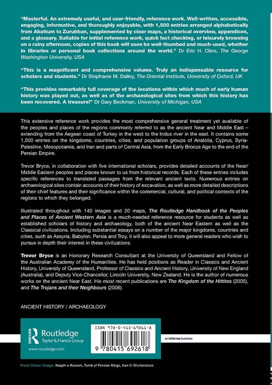 Produktbild: The Routledge Handbook of the Peoples and Places of Ancient Western Asia