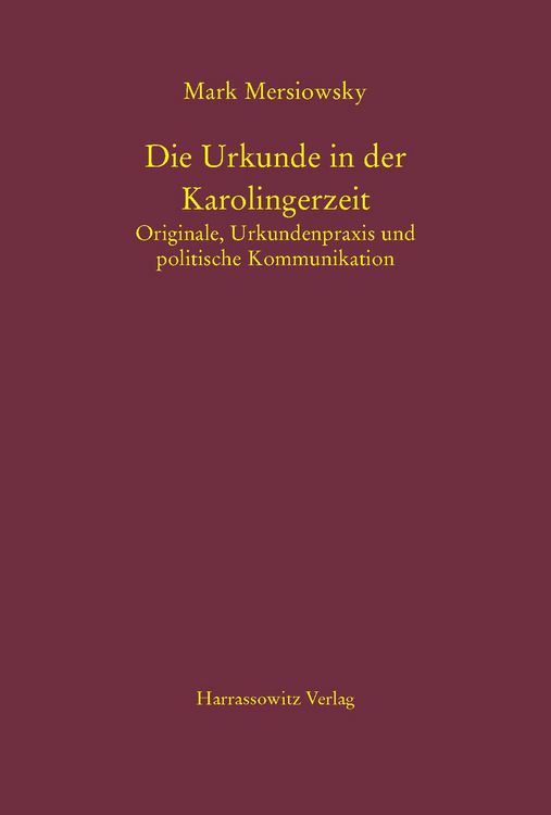 Produktbild: Die Urkunde in der Karolingerzeit