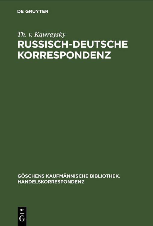 Produktbild: Russisch-Deutsche Korrespondenz