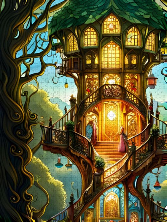 Produktbild: CALVENDO Puzzle Baumhaus | 1000 Teile Lege-Gr&ouml;&szlig;e 64x48cm Foto-Puzzle f&uuml;r gl&uuml;ckliche Stunden