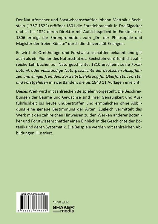 Produktbild: Der Forstrat Johann Matth&auml;us Bechstein zur Botanik