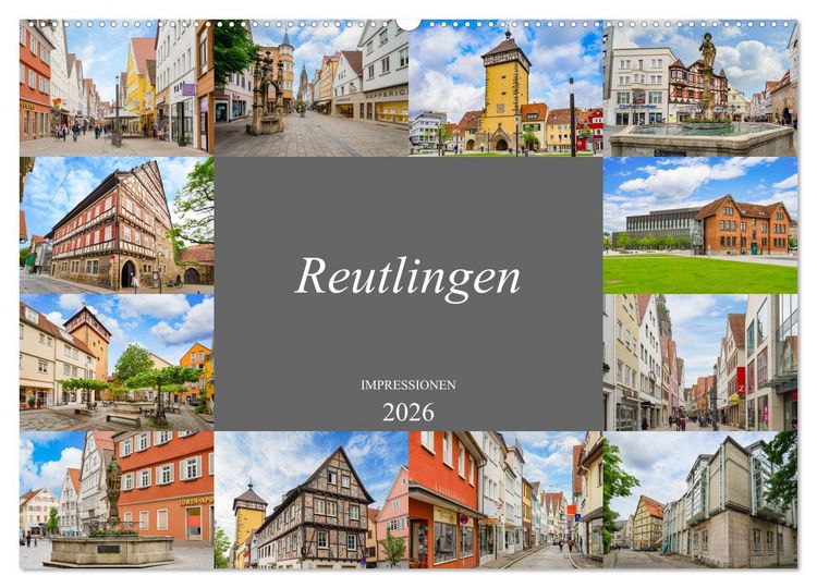 Produktbild: Reutlingen Impressionen (Wandkalender 2026 DIN A2 quer), CALVENDO Monatskalender