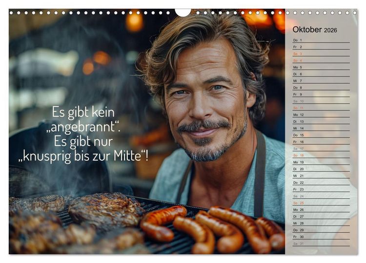 Produktbild: Lieblingshobby Grillen (Wandkalender 2026 DIN A3 quer), CALVENDO Monatskalender