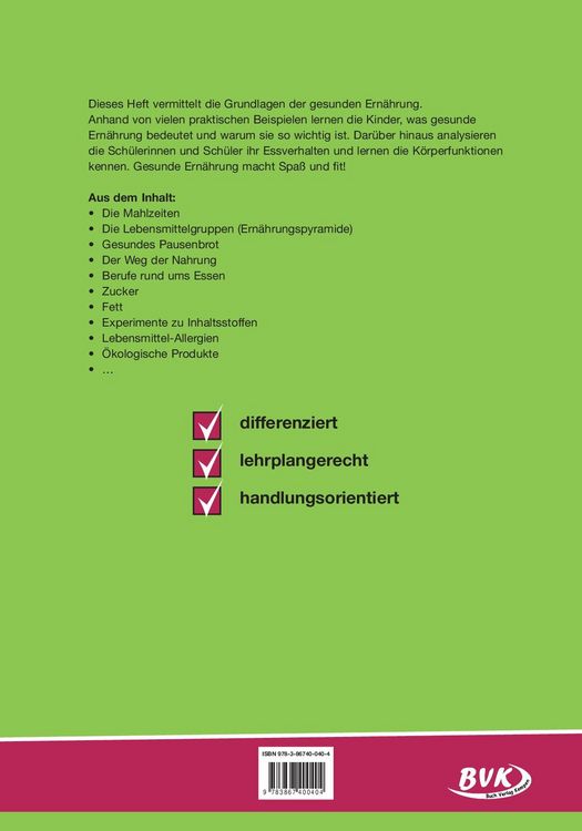 Produktbild: Themenheft Ern&auml;hrung