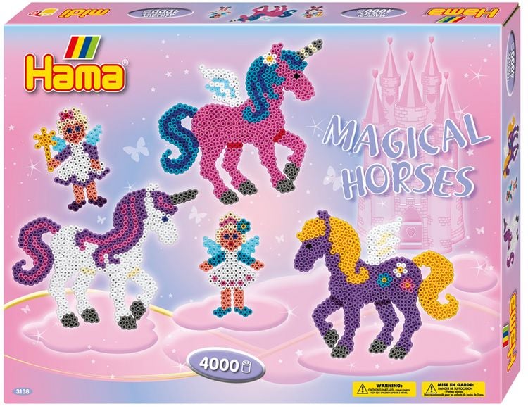 Produktbild: Hama 3138 - B&uuml;gelperlen Geschenkpackung Zauberhafte Pferde