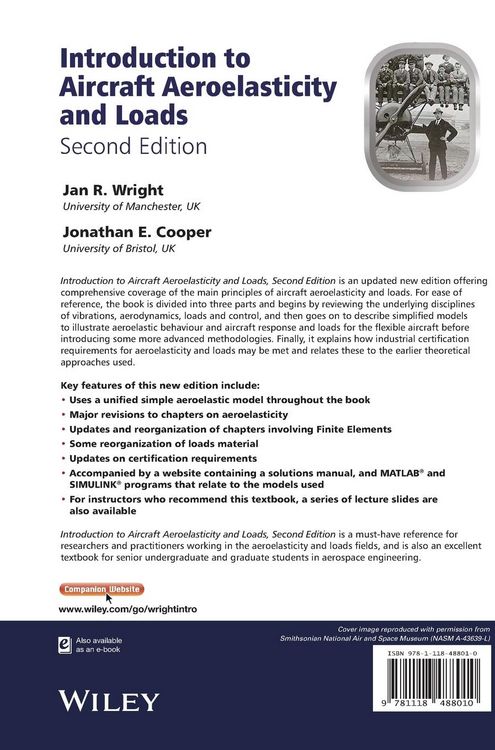 Produktbild: Introduction to Aircraft Aeroelasticity and Loads