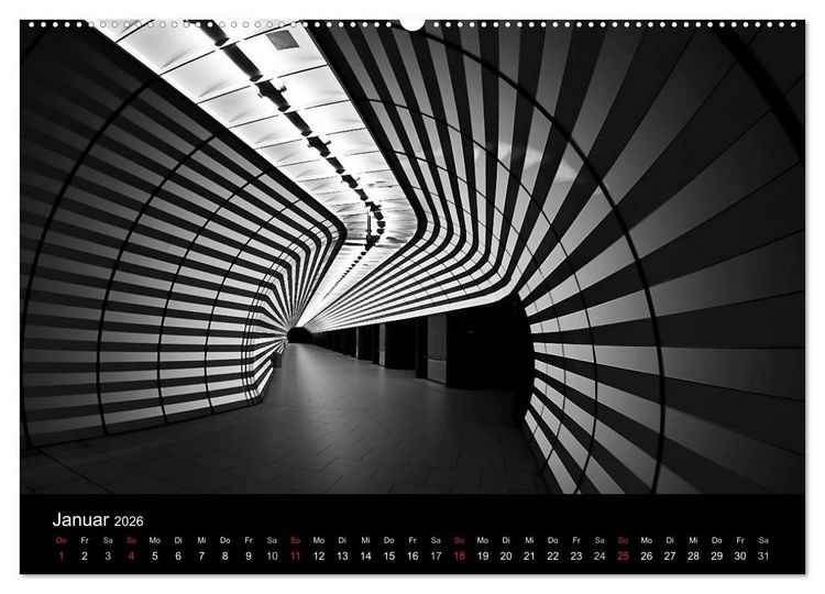 Produktbild: Black-Schwarz-Noir 2026 (Wandkalender 2026 DIN A2 quer), CALVENDO Monatskalender