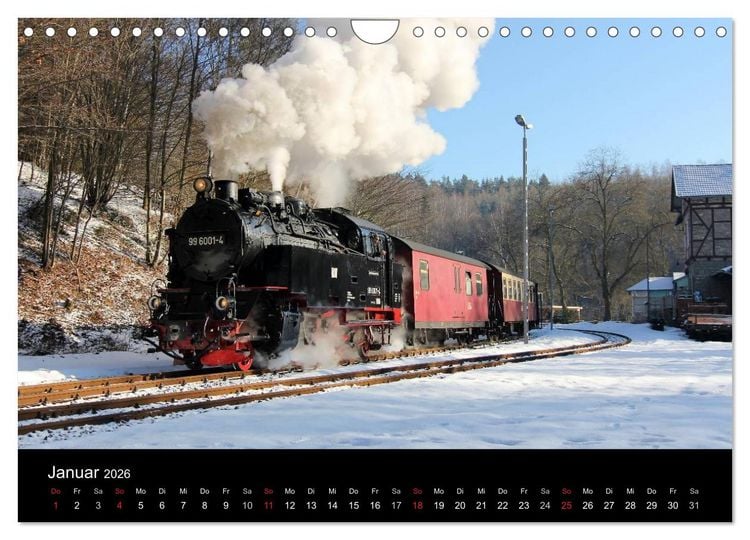 Produktbild: Dampfbahnromantik auf schmaler Spur (Wandkalender 2026 DIN A4 quer), CALVENDO Monatskalender