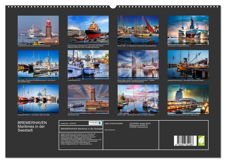 Produktbild: BREMERHAVEN Maritimes in der Seestadt (hochwertiger Premium Wandkalender 2026 DIN A2 quer), Kunstdruck in Hochglanz