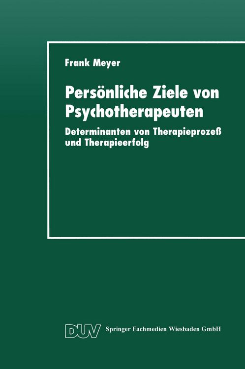Produktbild: Pers&ouml;nliche Ziele von Psychotherapeuten