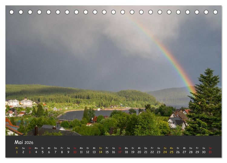 Produktbild: Schluchsee Naturpark S&uuml;dschwarzwald (Tischkalender 2026 DIN A5 quer), CALVENDO Monatskalender