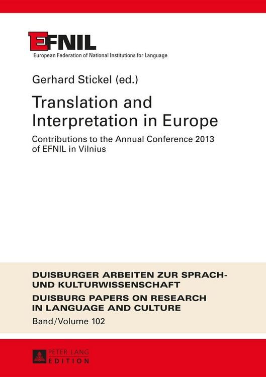 Produktbild: Translation and Interpretation in Europe