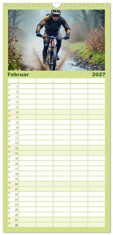 Produktbild: Familienplaner 2027 - Elemental Ride. Mountainbike-Action durch Schnee, Matsch, Sonne und Laub mit 5 Spalten (Wandkalender, 21 x 45 cm) CALVENDO