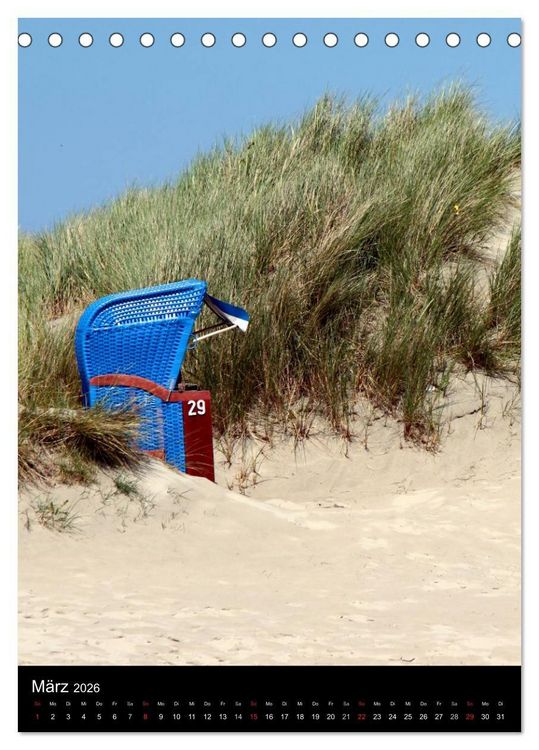 Produktbild: Borkum (Tischkalender 2026 DIN A5 hoch), CALVENDO Monatskalender