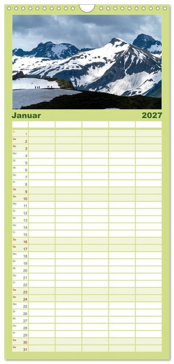 Produktbild: Familienplaner 2027 - Oberstdorf und Umgebung mit 5 Spalten (Wandkalender, 21 x 45 cm) CALVENDO