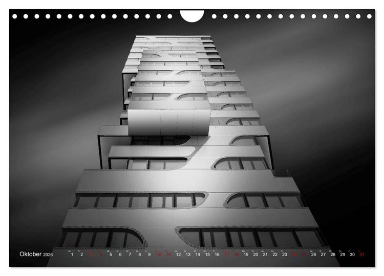 Produktbild: Monochrome Architektur (Wandkalender 2026 DIN A4 quer), CALVENDO Monatskalender