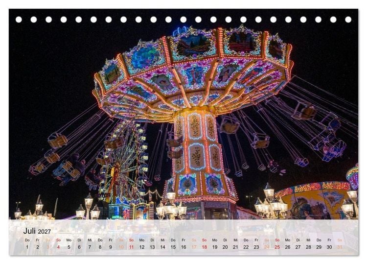 Produktbild: Lichterzauber auf dem Hamburger Dom (Tischkalender 2027 DIN A5 quer), CALVENDO Monatskalender