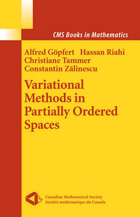 Produktbild: Variational Methods in Partially Ordered Spaces