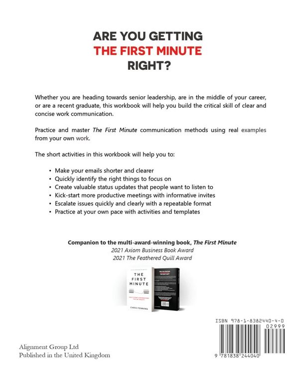 Produktbild: The First Minute - Workbook