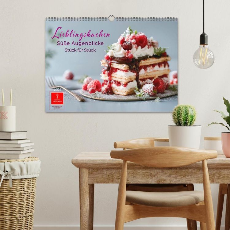 Produktbild: Lieblingskuchen - S&uuml;&szlig;e Augenblicke (Wandkalender 2027 DIN A3 quer), CALVENDO Monatskalender