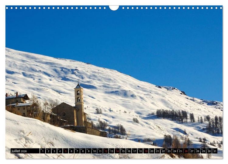 Produktbild: Neige sur les Hautes Alpes (Calendrier mural 2026 DIN A3 vertical), CALVENDO calendrier mensuel