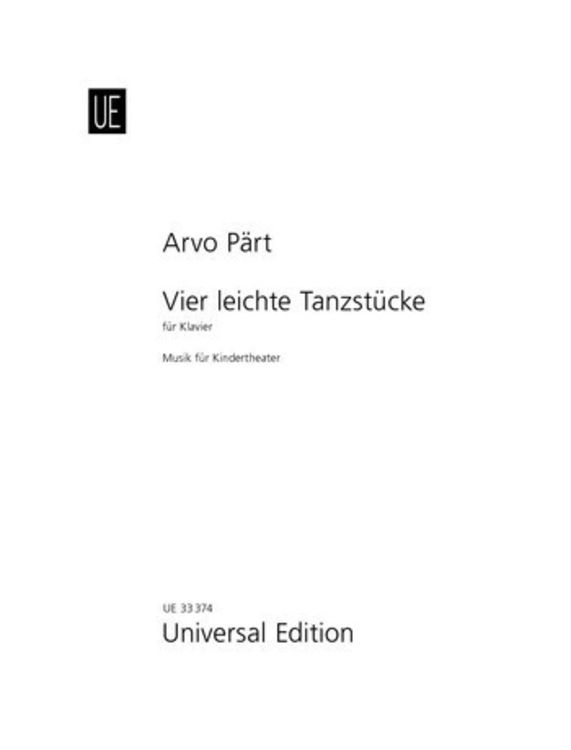 Pärt, A: 4 leichte Tanzstücke