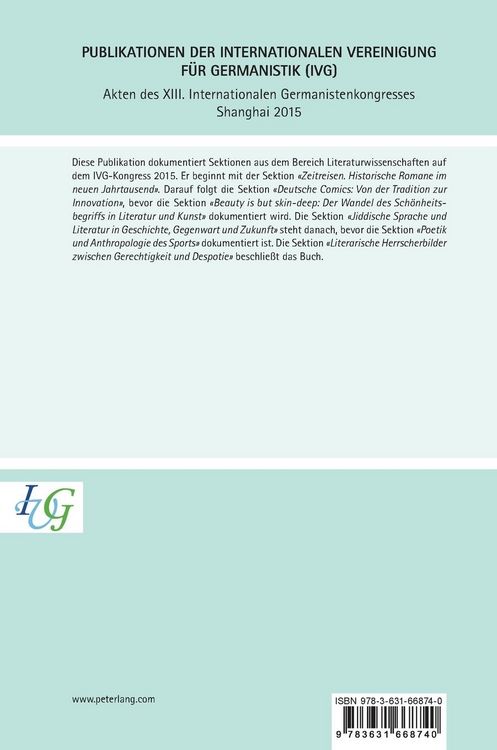 Produktbild: Akten des XIII. Internationalen Germanistenkongresses Shanghai 2015: Germanistik zwischen Tradition und Innovation