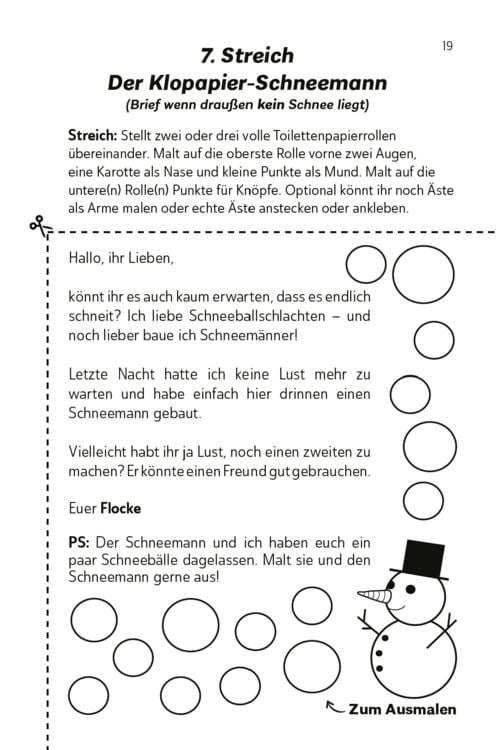 Produktbild: Die lustigsten Wichtelbriefe f&uuml;r Kinder | Zum Ausschneiden & sofort Verwenden | Interaktives Adventskalender-Buch