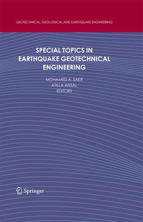 Produktbild: Special Topics in Earthquake Geotechnical Engineering