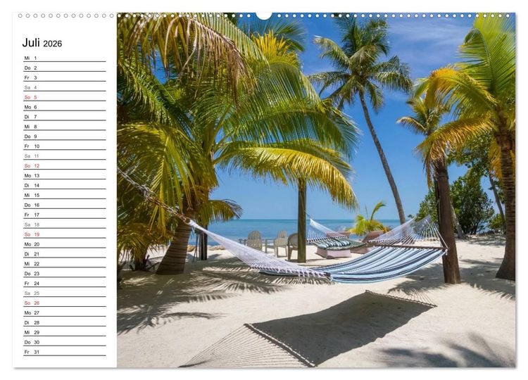 Produktbild: FLORIDA KEYS und KEY WEST Malerische Reiseroute (Wandkalender 2026 DIN A2 quer), CALVENDO Monatskalender