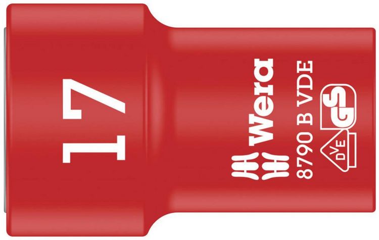 Produktbild: Wera 8790 B VDE 05004961001 Au&szlig;en-Sechskant VDE-Steckschl&uuml;sseleinsatz 17mm 3/8\" (10 mm)