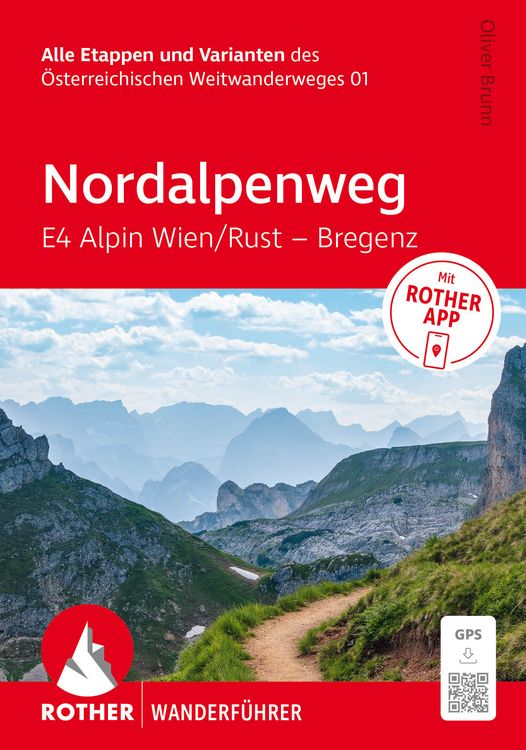 Produktbild: ROTHER Wanderf&uuml;hrer Nordalpenweg E4 Alpin Wien / Rust &ndash; Bregenz