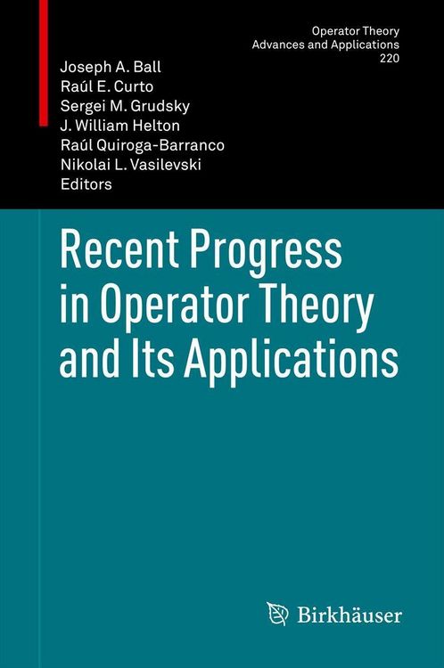 Produktbild: Recent Progress in Operator Theory and Its Applications