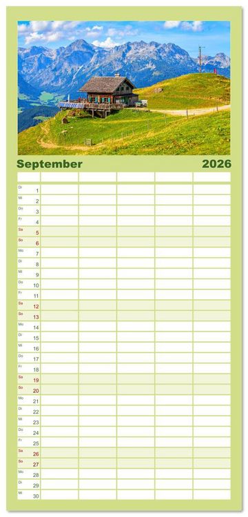 Produktbild: Familienplaner 2026 - Annaberg und Lung&ouml;tz mit 5 Spalten (Wandkalender, 21 x 45 cm) CALVENDO